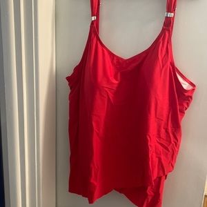 Red tankini top